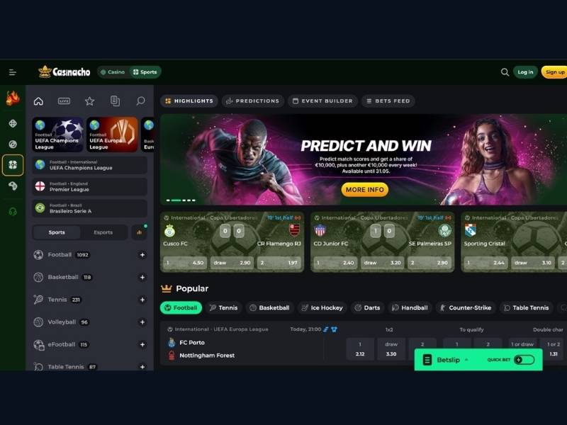 Cashback e rakeback su tutte le meccaniche di Casinacho Casino Nacho Casino per l'Italia